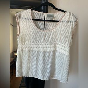 Anthropologie sheer chevron top